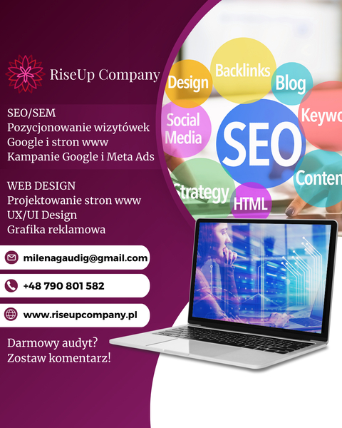 Zdjęcie na okładce dla RiseUp Company - Specjalista SEO - marketing lokalny